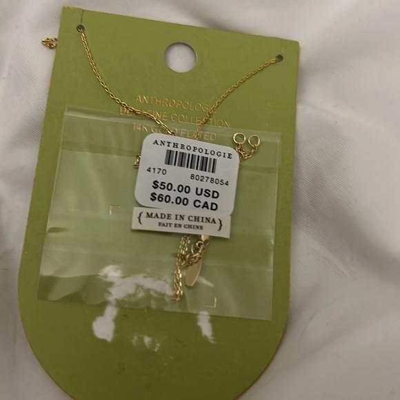 Anthropologie gold necklace m - Picture 2 of 2